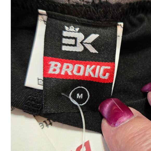 NWT'S -BROKIG 2-Pk Men's Sturdy Compression Tights Calf-Printed Black/White Sz M - Picture 7 of 10